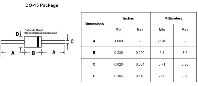 P6KE series TVS diode