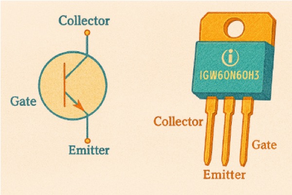 IGBT Symbol and Component Visual