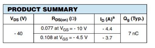 Vishay Si2319CDS P-Channel 40 V (D-S) MOSFET,