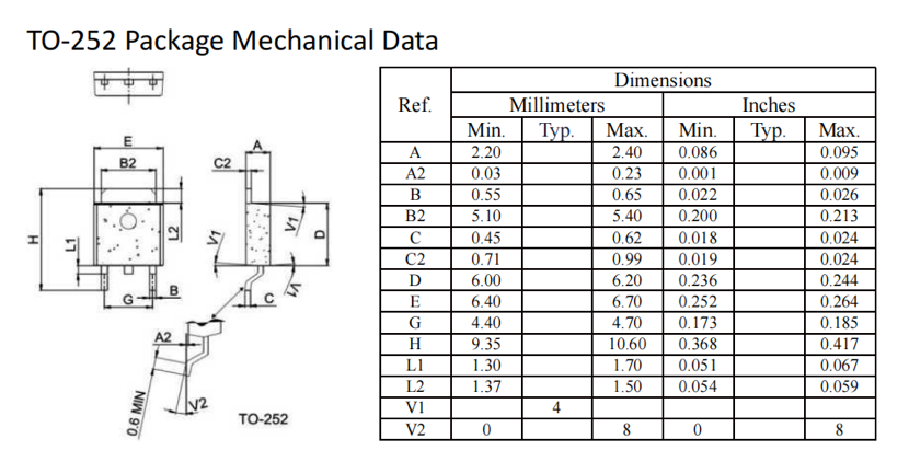 TO-252 Package Mechanical