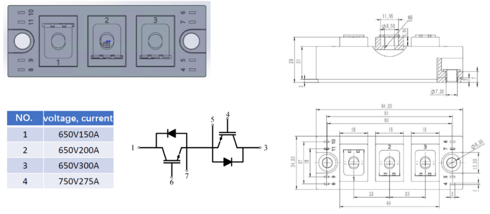 Figure 4. 34 mm package examples and mechanical outline shown in the source document.